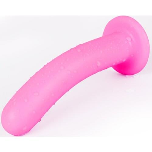 Slender Anal Plug Powerful Suction Cup Soft Dildo G-spot Vaginal Stimulator Butt Plug Prostate Massager Sex Toys for Men Women