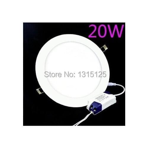20W Led Panel Light AC85-265V Round LED ceiling light 1800lumens warm white led kitchen light for bathroom lamp Free Shipping