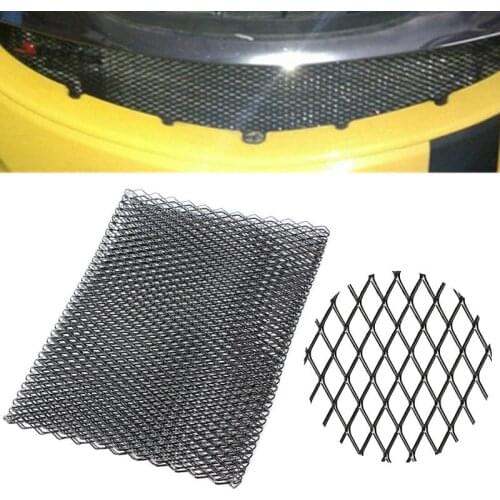 100cm x 33cm Universal Black /Silver Aluminium Racing Grille Mesh Vent Car Tuning Grill Durable Soft Car Grille Net