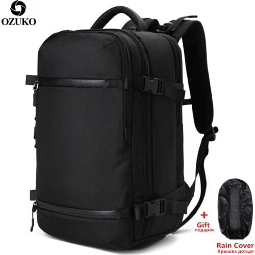 OZUKO 20 inch Large Capacity Men Travel Pack Bag Male Luggage Backpack USB Multifunctional Waterproof Laptop Back Pack Women Big