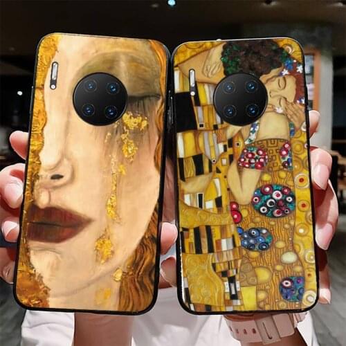 YNDFCNB Kiss By Gustav Klimt Phone Case for Huawei Mate 20 10 9 40 30 lite pro X Nova 2 3i 7se