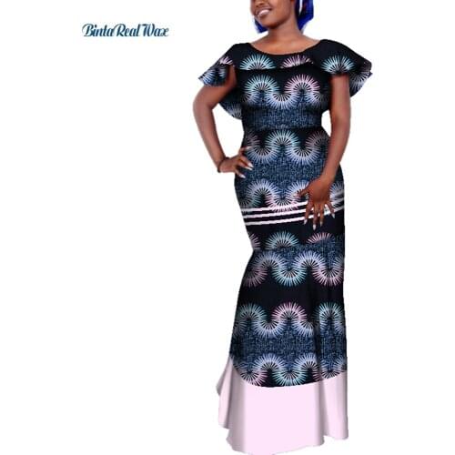 New African Print Cape Long Dresses for Women Bazin Patchwork Dress Traditional African Design Clothing Party Vestidos WY2292