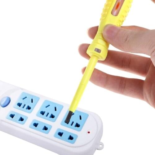 100-500V Voltage Detector Slotted Screwdriver Electric Tester Test Pen LED Light
