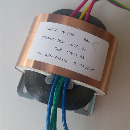 10V 1.5A 10V 1.5A Transformer R Core R25 custom transformer 220V 30VA with copper shield for Pre-decoder HIFI power supply