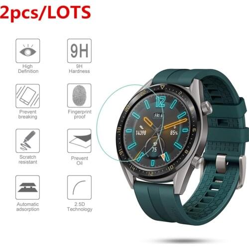 2pcs For Huawei Watch GT Active Tempered Glass Screen Protector Protective Film Guard Anti Explosion Anti-shatter