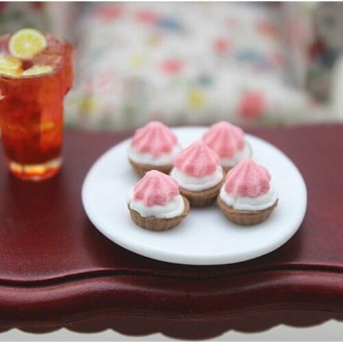 9pcs Mini Artificial Cake Dessert Dollhouse Miniature Food Fake Cake Model Home Crafts Photography Props Furnitture Decoration