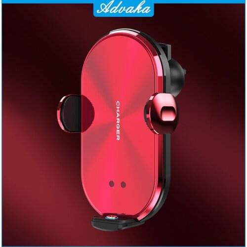 Advaka V30S Wireless Car Phone Holder Mount Glass Smartphone Charger Bracket For Iphone / Samsung / Huawei / LG / OPPO / Vivo