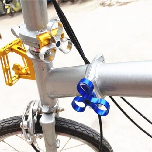 BMX Bicycle Plum Blossom Faucet Knob Handlebar Buckle Folding Bike Aluminum Alloy Faucet Buckel For Brompton