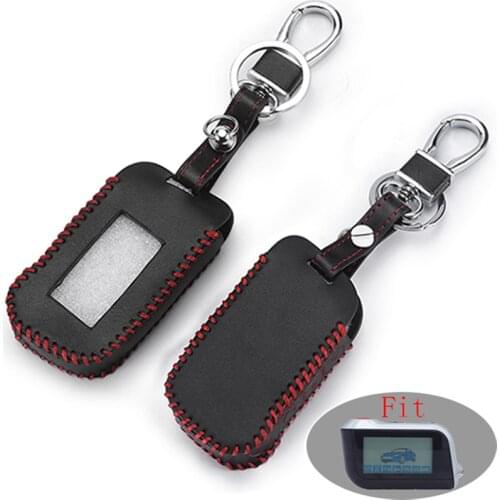 NEW A93 Leather Key Case For Starline A93 Car LCD Alarm Remote Controller Keychain Cover Hand-Made cover for alarm on the car