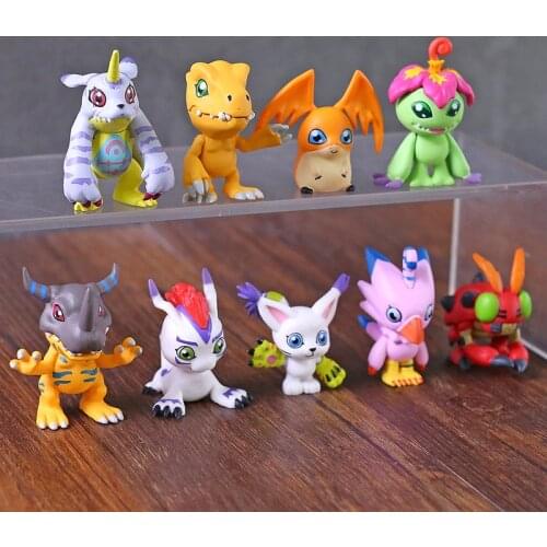Digimon Adventure Agumon Gabumon Palmon Gomamon Patamon Tailmon Figures Decoration Toys Dolls 9pcs/set