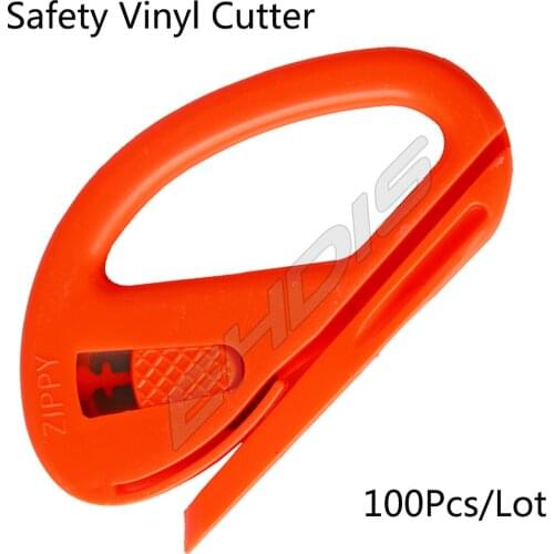 EHDIS 100Pcs Snitty Safety Vinyl Cutter Vinyl Car Wrap Cutting Tool Carbon Fiber Cutting Tool Paper Sticker Auto Knife CN001