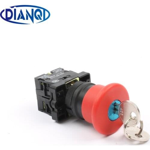 Xb2-es145 key reset emergency stop pushbutton head 40mm N/C N/O push button switch