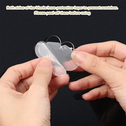 K3ND Acrylic Dog Paw-shaped Keychain Blank Acrylic Dog Paw-shaped Valentines Day Diy Jewelry Crafts Party Decoration