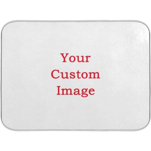 Custom Pattern Kitchen Dish Drying Mat Absorbent Microfiber Non-slip Tableware Pad Dish Mat Heat Resistant Placemat Cushion