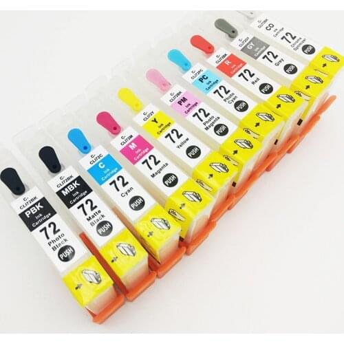 Vilaxh For Canon PGI-72 pgi72 Refillable Ink Cartridge For Canon PGI72 PGI 72 PIXMA PRO-10 PRO10 Printer with one time chip