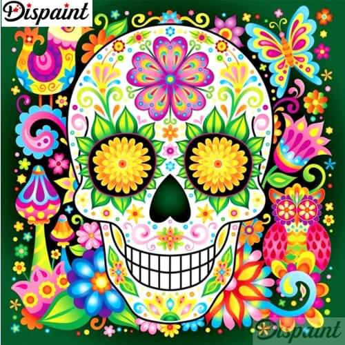 Dispaint Full Square/Round Drill 5D DIY Diamond Painting "Pattern skull" Embroidery Cross Stitch 3D Home Decor A10864