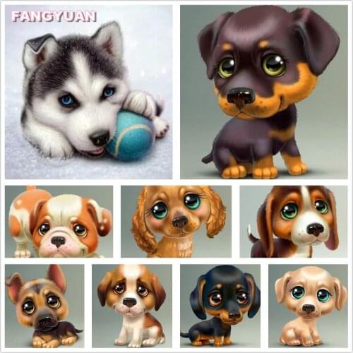 Lovely Puppy Diy 5D Diamond Art Painting Accessories Cute Dogs Full Drill Diamond Embroidery Mosaic Cross Stitch Kit Home Decor