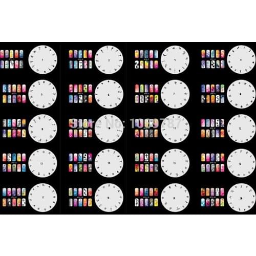 ABEST Reuseable Airbrush Nail Art Stencil 260 DESIGNS - 20 Template Sheets Kit Set 1