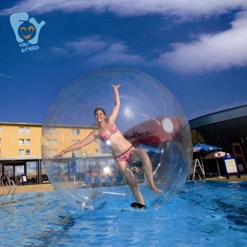 Inflatable Walking On Water Bubble Ball Diameter 2m 0.80mm PVC Germany TITZIP Zipper Air Pump Free