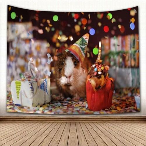 Pet Guinea Pig Animal Wall Hanging Tapestry Home Party Decorative Tapestries Photo Background Cloth Table Cloth Wall Tapestry