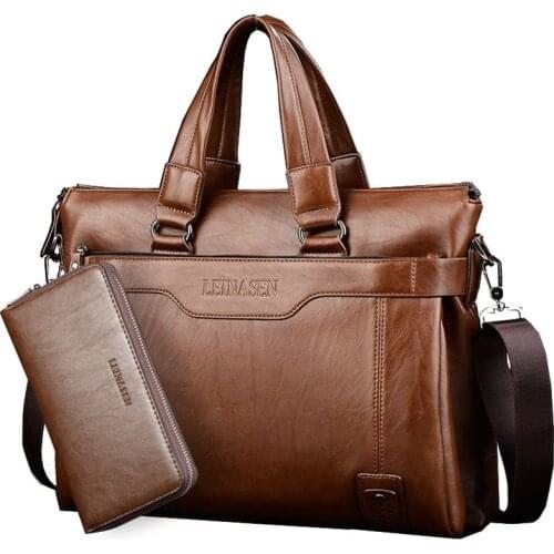 2018 New PU Leather Men Handbags Casual Business Mens Messenger Bags Fashion Mens Travel Crossbody Bag Male Laptop Briefcase