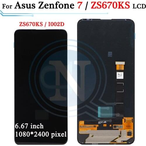 6.67" New Full LCD display + Touch screen digitizer assembly Replacement For Asus Zenfone 7 ZS670KS LCD for ASUS_I002D LCD