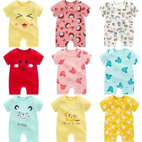 Baby Onesies Summer Baby Boy Girl Romper Newborn Cartoon Short-Sleeved Clothes Climbing Clothes jumpsuit Baby Outfits