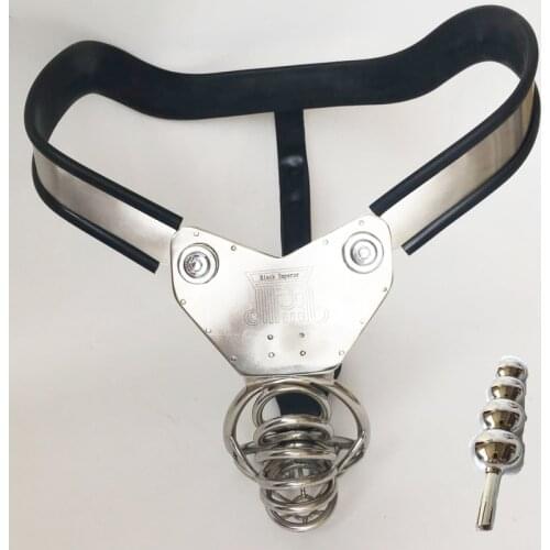 EMCC Summer Type Stainless Steel Chastity Belt Men Panty Cock Cage Male Adjustable Chastity Device Metal Sex Toys BDSM Bondage