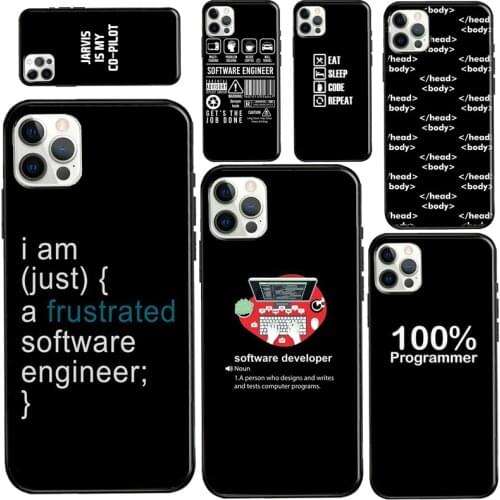 Programmer Code Software Case For iPhone 12 Pro Max mini 6S 7 8 Plus SE 2020 Case For iPhone 11 Pro Max XS X XR