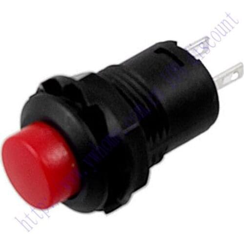New 1pcs Red Cap Self Locking Mini Push Button Switch AC 250V 1 5A DS 428