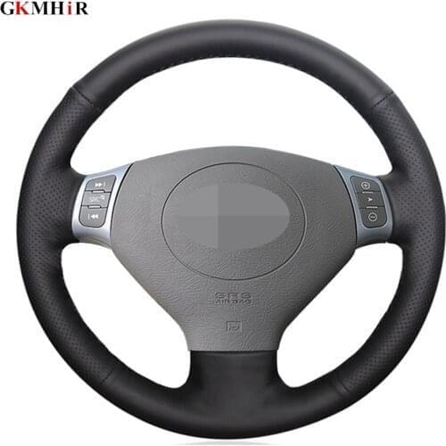DIY Hand-stitched Black Artificial Leather Car Steering Wheel Cover For Chery Tiggo 2007-2010 QQ3 2006-2012 A1 2011