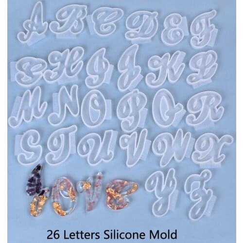 26 Letters Silicone Molds Resin English Alphabets Casting Epoxy Molds For DIY Crystalt Crafts Handmade Mould