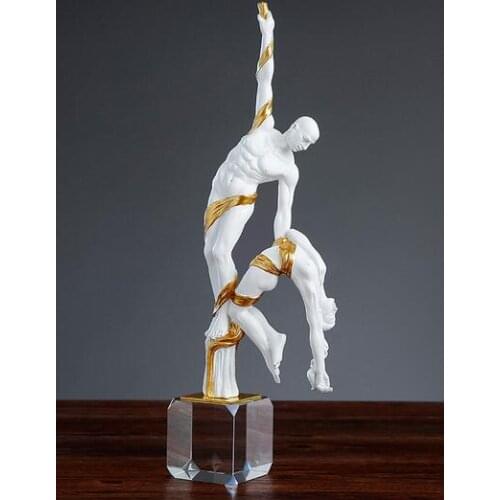 Sculpture of Banksys flower throwing bomber red and bronze