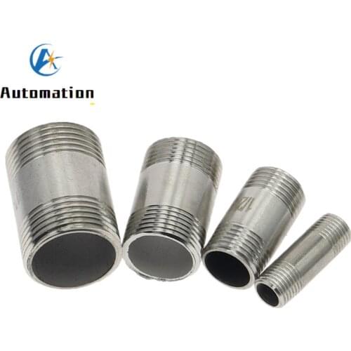Water connection 1/4" 3/8" 1/2" 3/4" 1" 1-1/4" 1-1/2" Male X Male Threaded Pipe Fittings Stainless Steel SS304