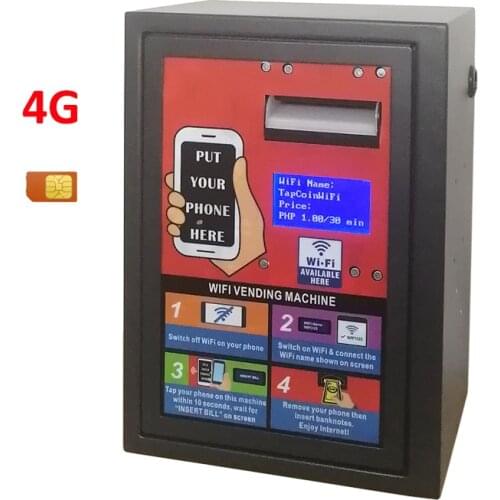 2021 Small Business Franchise Opportunities Outdoor Banknote-Operated 4G WiFi Wireless Network Vending Machine