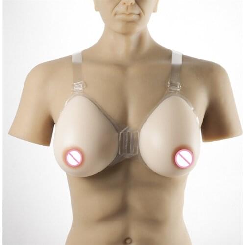 Ultra-Soft Silicone Breast Bra Set 2400g/pair White Crossdresser Boobs Breast Forms Artificial Breast Intimates