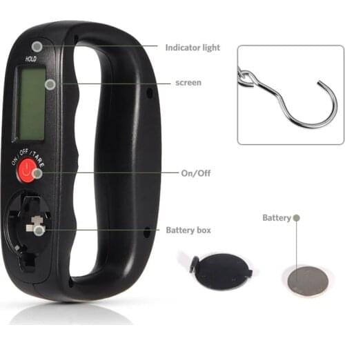 50kg 10 Gramera Digital Portable Pocket Precision Smart Scale Hand Held Hook Electronic Fishing Weights Accurate Balance Gramera