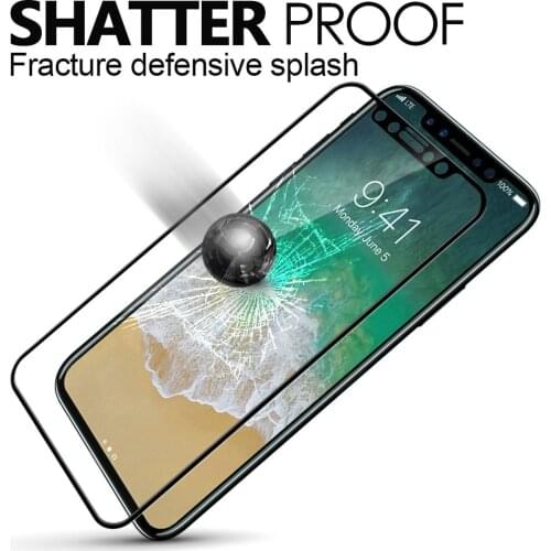 Curved Edge Tempered Glass for iPhone 7 8 plus X 5D Full Cover Premium LCD Glass Screen Protector Film Case for iphone 7 8Plus