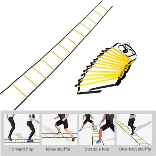 Agility Speed Ladder Stairs Nylon Straps Training Ladders Staircase for Kids Adults Fitness Soccer Football Training 3M/4M/6M
