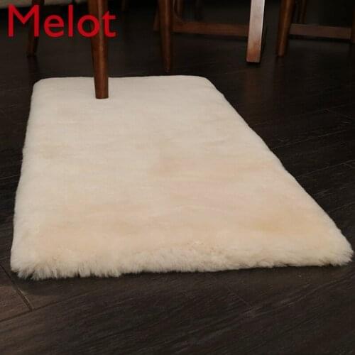 Winter Thickened Solid Color Bedroom Pure Wool Carpet Chair Cushion High-End Living Room Pile Floor Covering Sofa Cushion