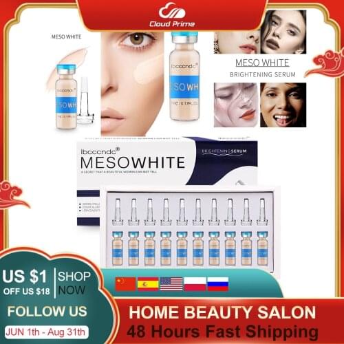 10 vials 5ml Korean Ampoule Facial Booster Whitening Acne Healing Treatment Meso White Booster Ampoule Serum BB Cream KitCrea
