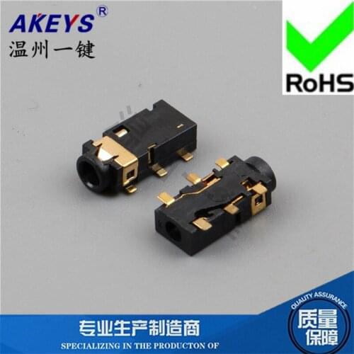 10 PCS PJ-242 has a column double column 2.5 headphone socket 6 foot patch 2 fixed foot 2.5MM socket master