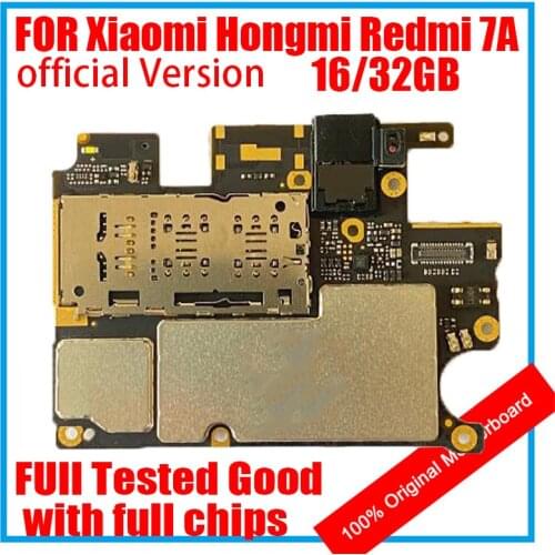 100% Original Unlocked For xiaomi Hongmi Redmi 7A Motherboard for Redmi 7A logic board 16g 32gb maniboard Android OS Installed
