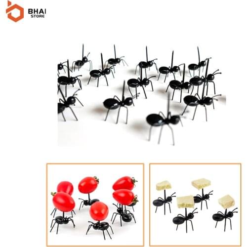 12 Pcs Ants Food Fruit Picks decoration Ant Shape Forks Snack Cake Dessert Tableware For Party Cake Dessert Bento Accessories