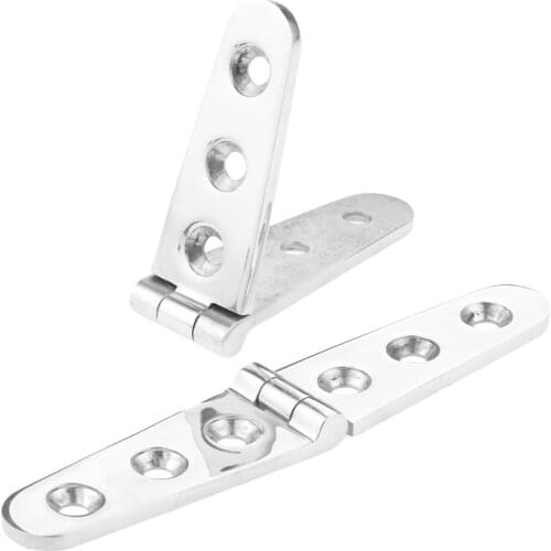 2 Pcs 152mm*30mm Boat Hinge Heavy Duty Marine Grade 316 Stainless Steel Yacht Door Window Deck Hatch Cast Strap Hinges For Boat