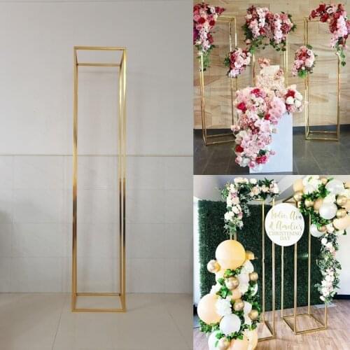 200 CM Tall Iron Column Plinth Flower Ballon Arch Wedding Backdrop Birthday Stage Background Booth Prop Outdoor Party Frame Rack