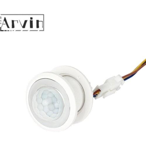 2020 26mm LED PIR Detector Infrared Motion Sensor Switch with Time Delay Adjustable Light Dark