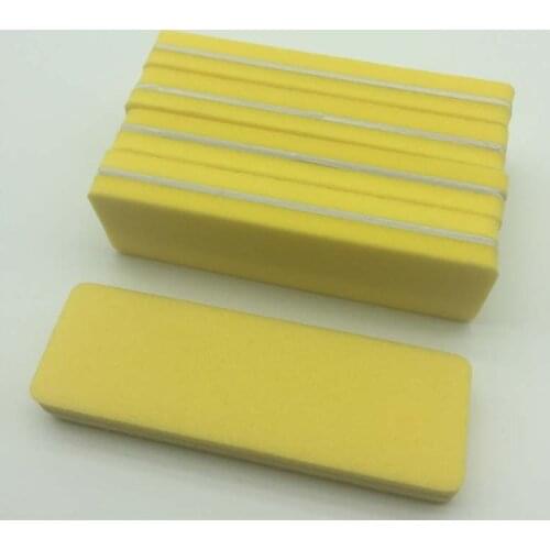 5pcs Sponge Nail Files Salon Nail Art Buffing Sand Fing Yellow Nail Art Accessories Double-side Washable Buffing Sanding File