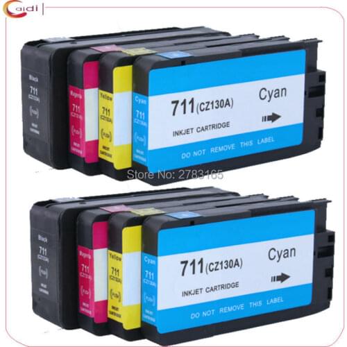 8 Pack Compatible for HP 711 Ink Cartridges HP711 DesignJet T520 T120 For HP T120 T520 Printer ink cartridge