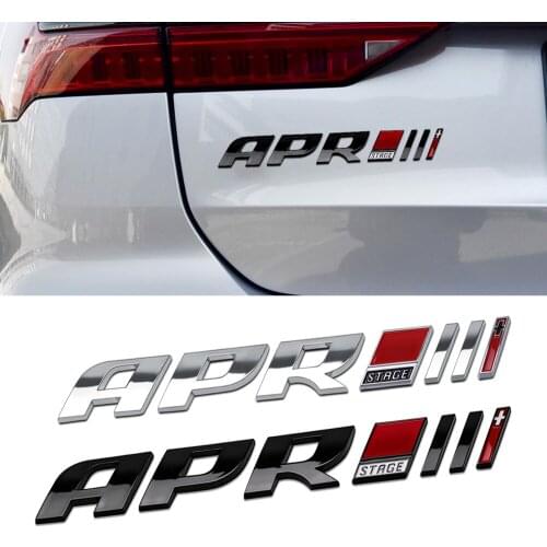 Car 3D Abs APR Stage III+ Emblem Tail Sticker Badge styling decoration Decals For Audi A4 A5 A4L Q5 Porsche Car Accessories